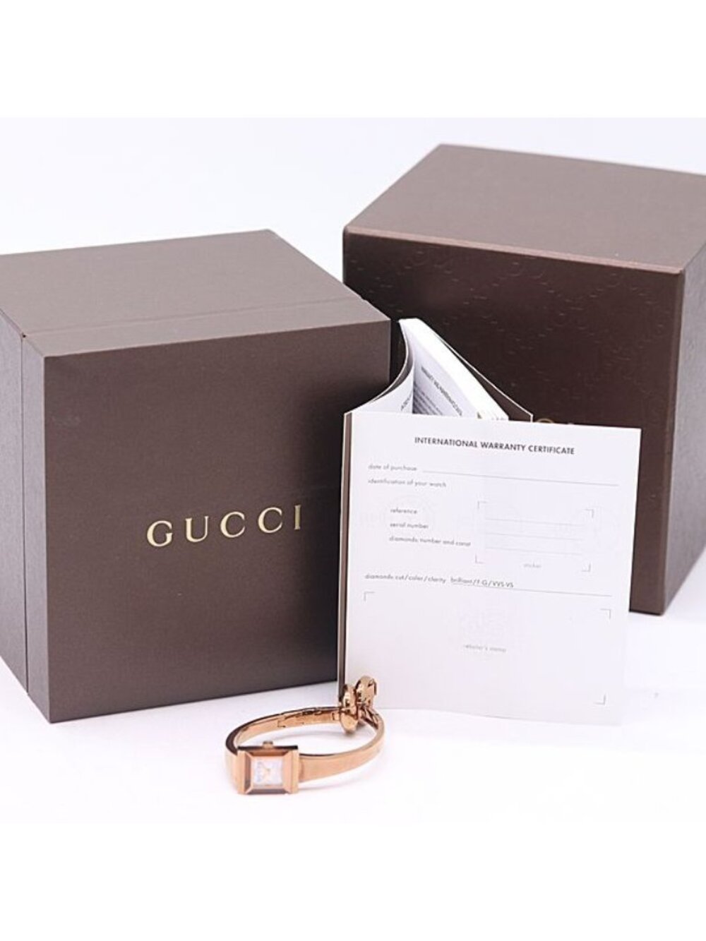 ★SOLD★ Gucci Frame 128.5 Quartz Shell Dial Watch - Picture 5 of 5